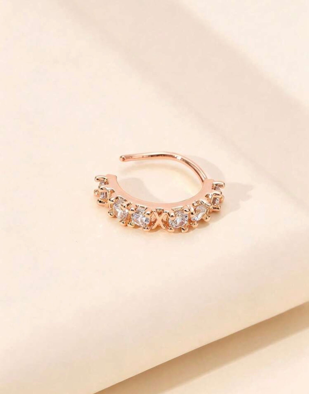 Butterfly style sparkling nose ring