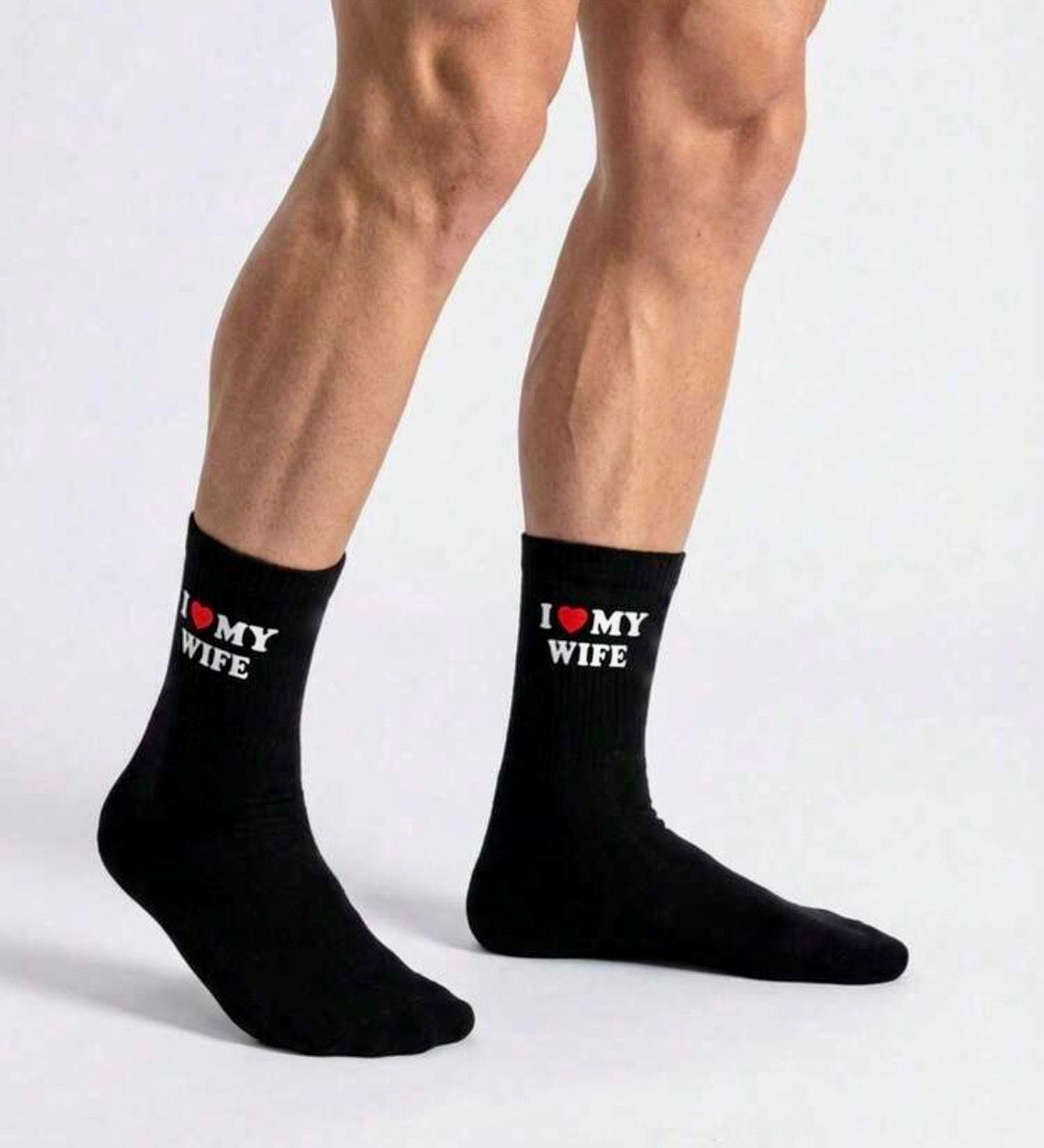 “I love my wife” socks