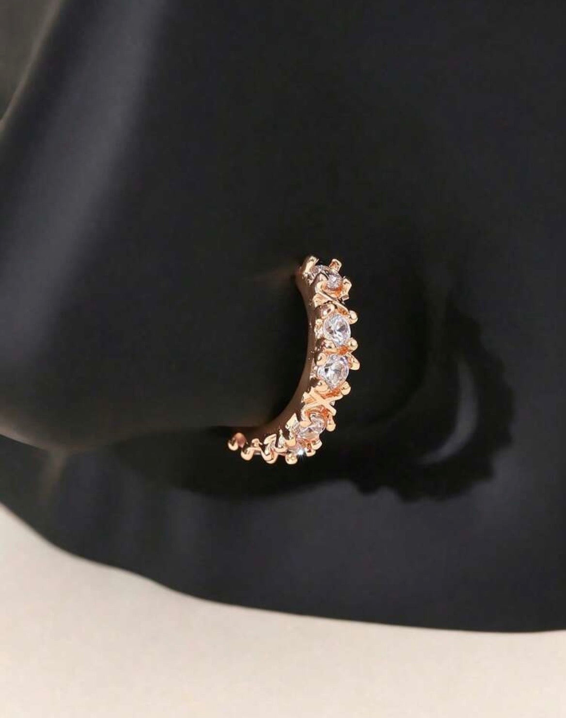 Butterfly style sparkling nose ring