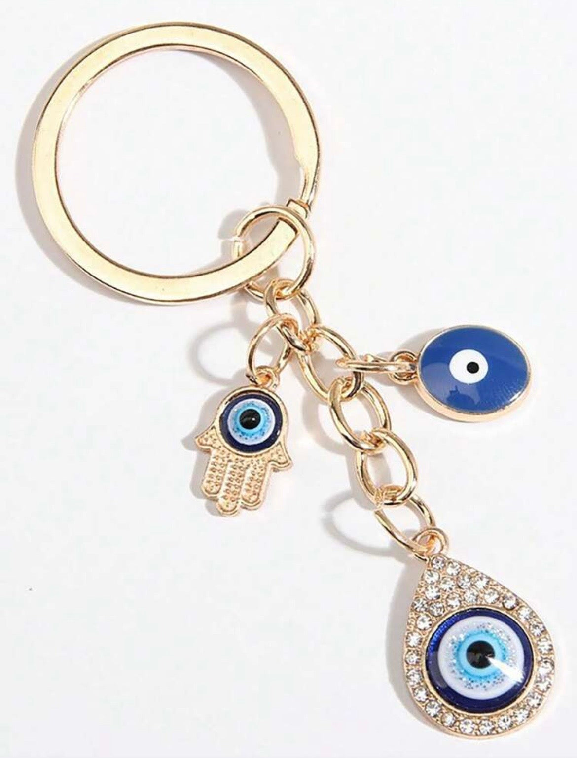 Evil eye pendant keychain