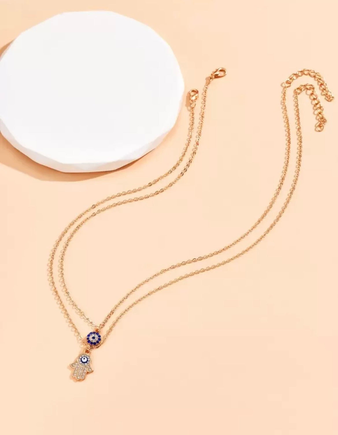 Evil eye necklace (set of 2)