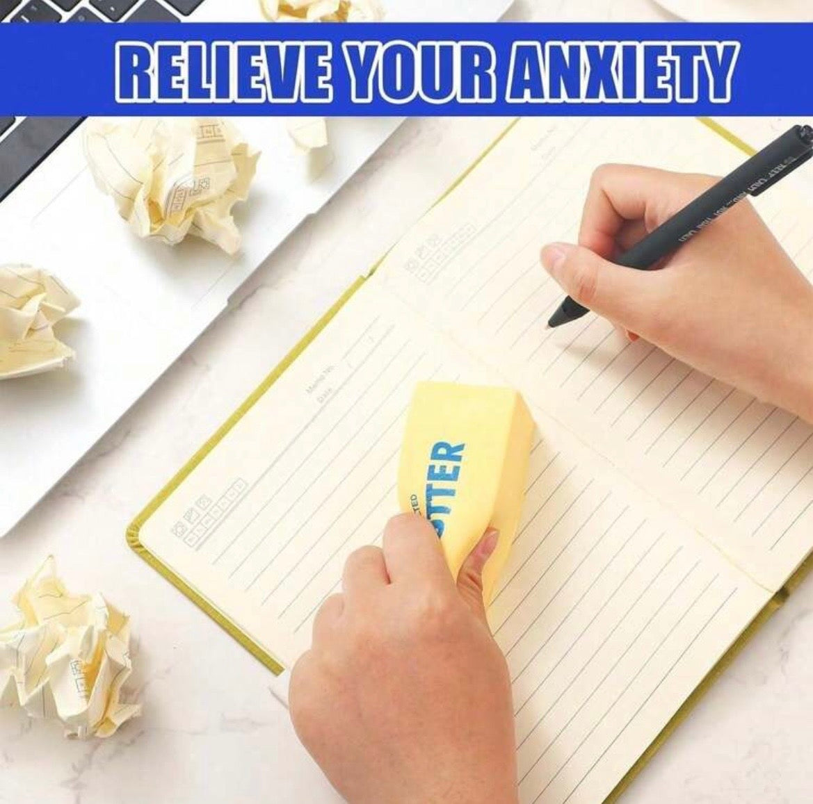 Squishy stress relief butter toy