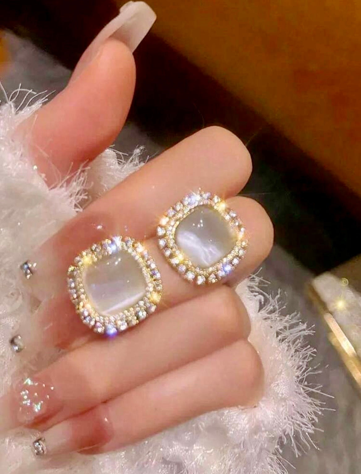 Rhinestone earrings