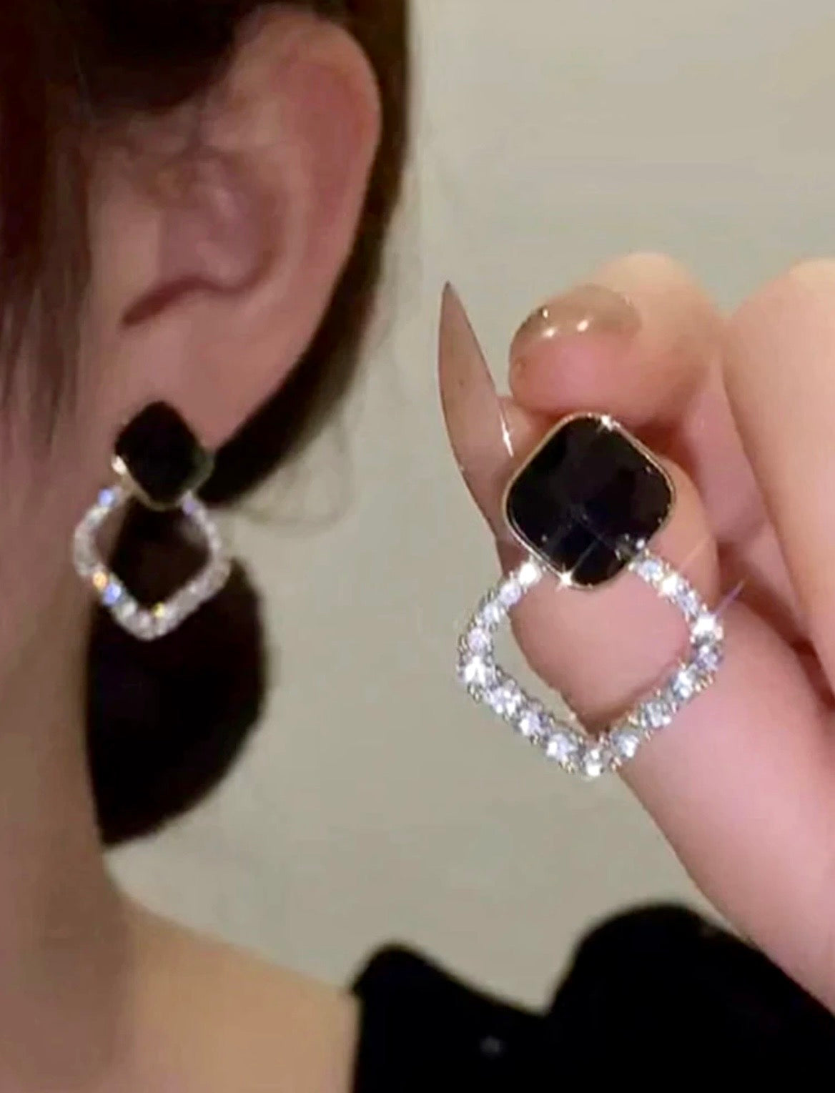 Diamond shaped earrings