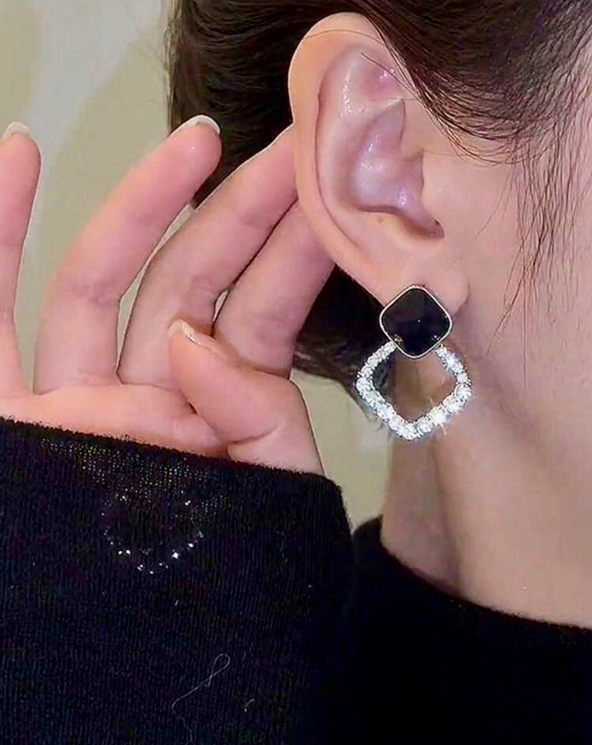 Diamond shaped earrings