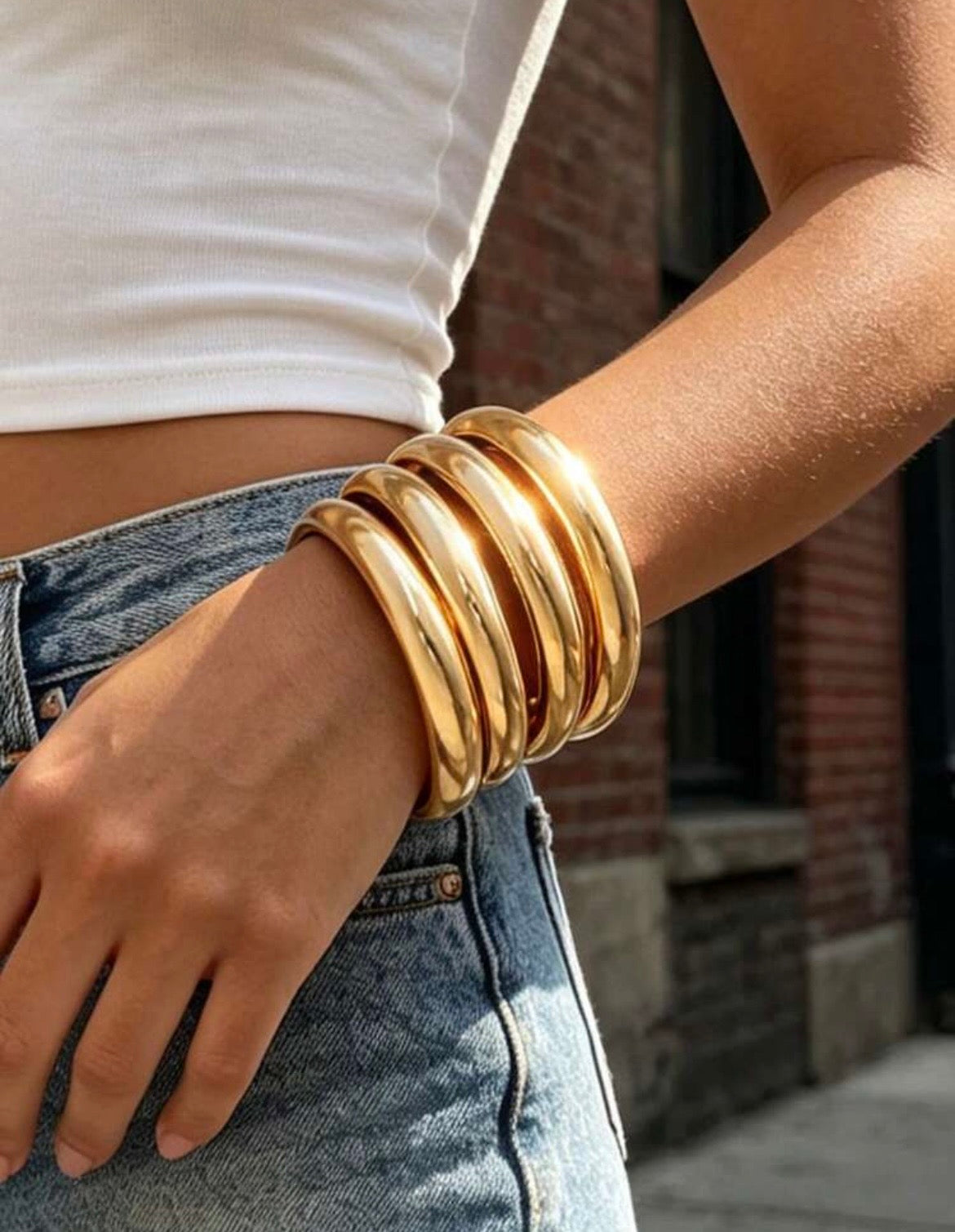 Gold bangles (set of 4)