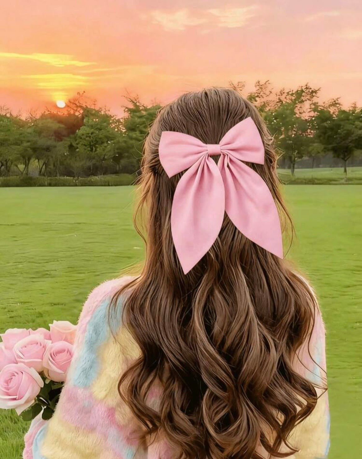 Hair bow clips