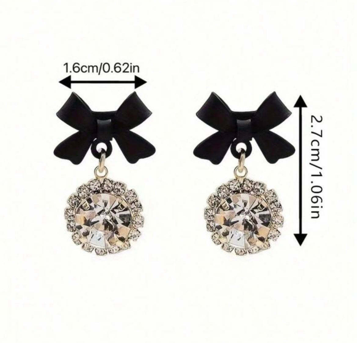 Bow drop earrings