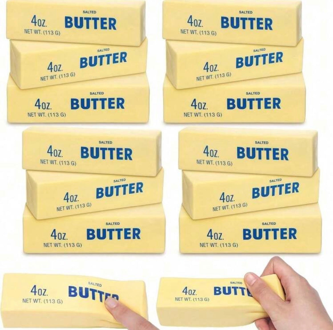 Squishy stress relief butter toy