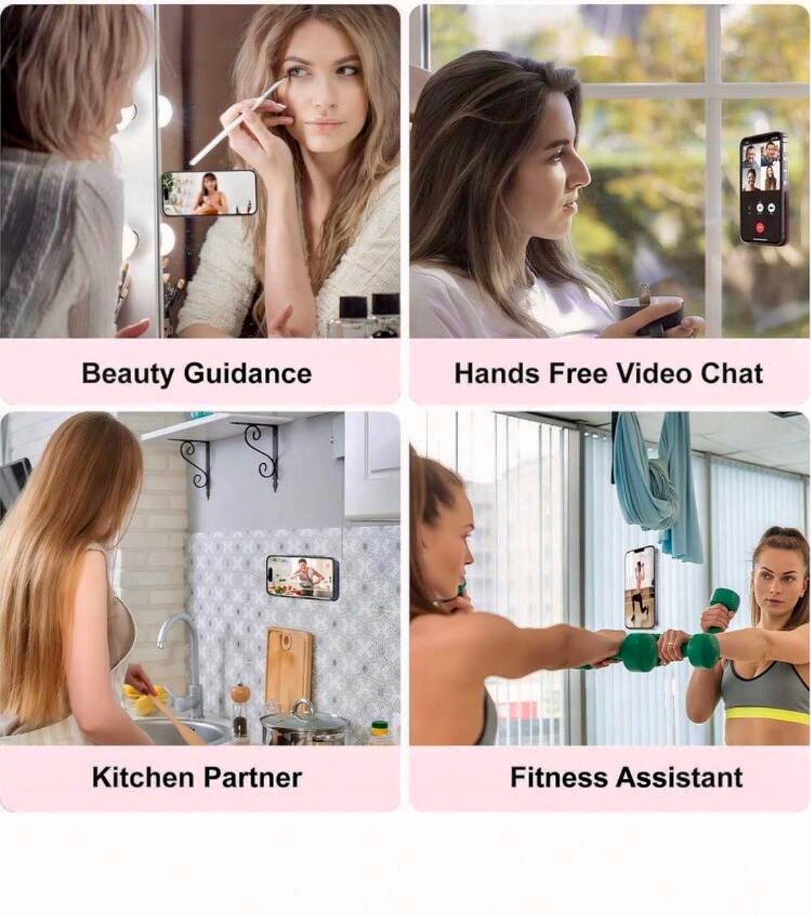 Silicone suction phone holder