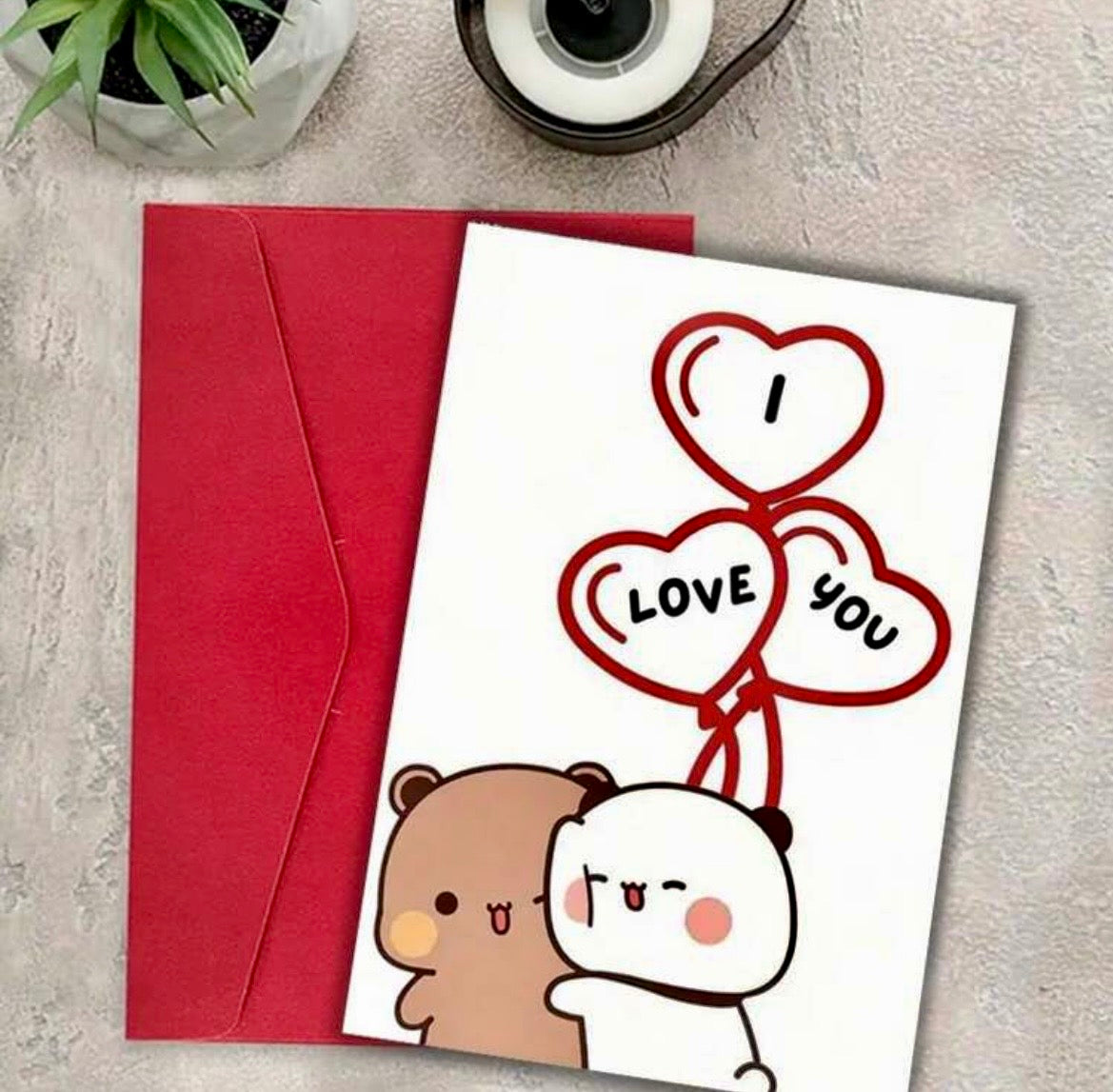 “I love you” bear card