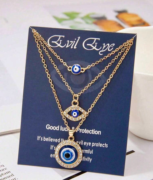 Evil eye necklace (set of 3)