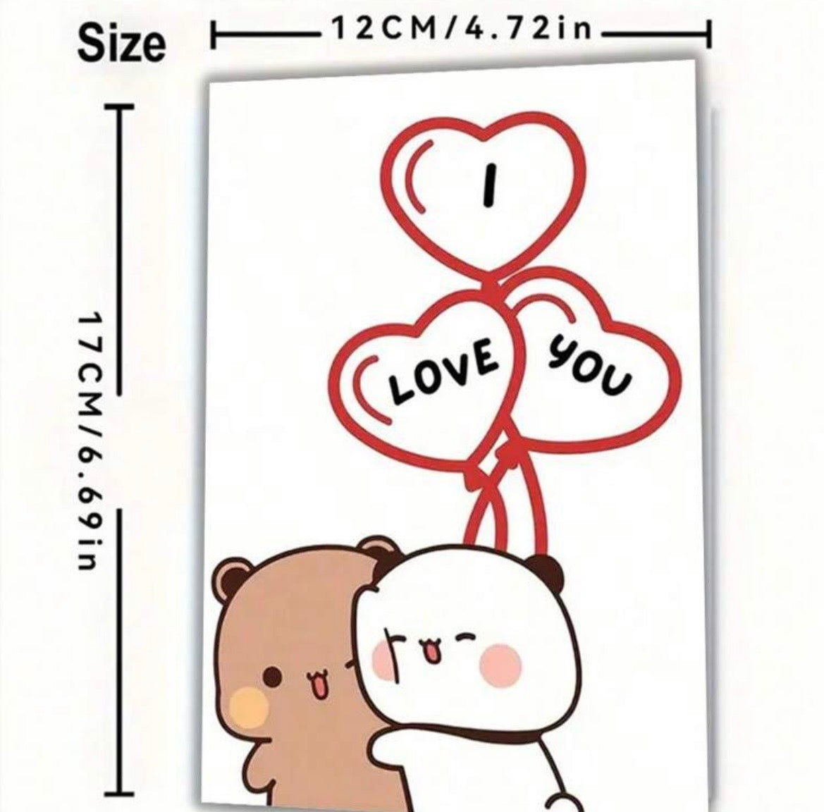 “I love you” bear card